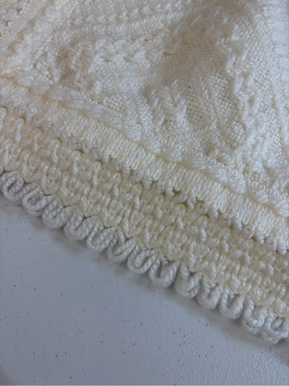 Vintage Eatons Standard Pillow Case Sham Set Acrylic Boho Cottagecore Off White - Picture 8 of 14